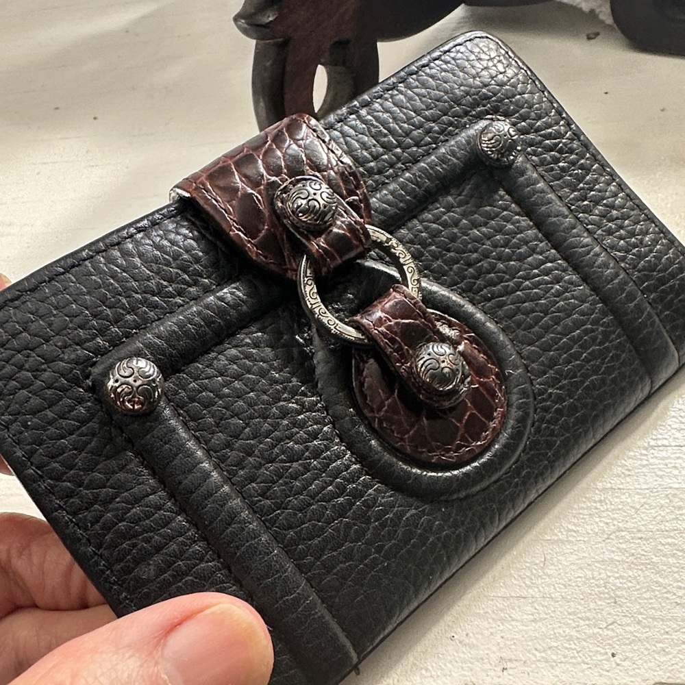 Brighton leather wallet black/brown